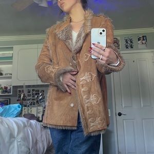 embroidered penny lane coat